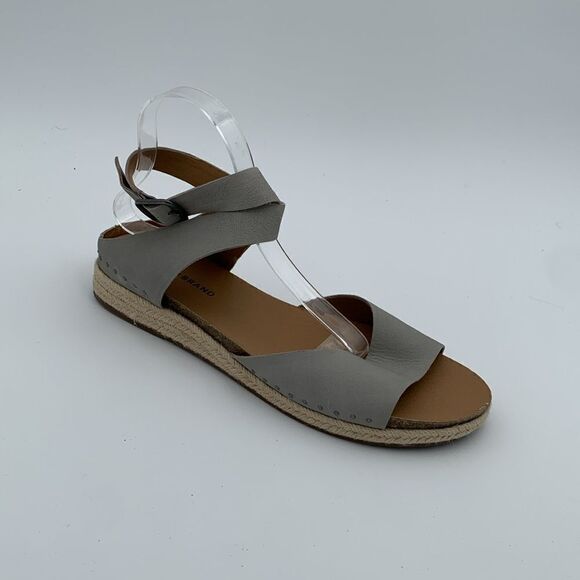 Lucky Brand Gladas leather ankle wrap open toe espadrilles sandals woman’s 11/43 - Picture 4 of 9